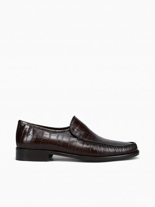 9045 T.moro Vitello Croco Brown / 7 / M