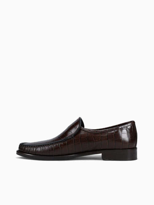 9045 T.moro Vitello Croco Brown / 7 / M
