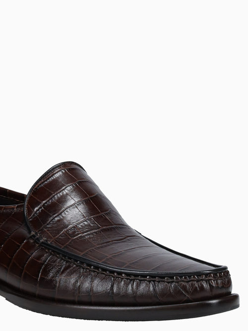 9045 T.moro Vitello Croco Brown / 7 / M