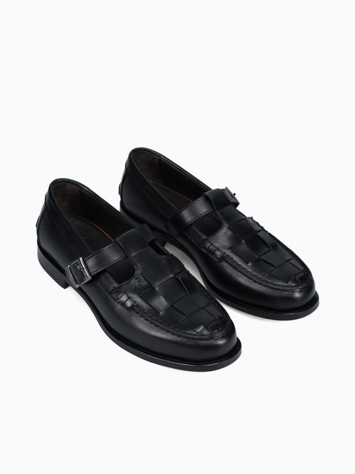 Martini Nero Vitello Intreccio Black / 7 / M