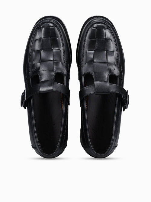 Martini Nero Vitello Intreccio Black / 7 / M