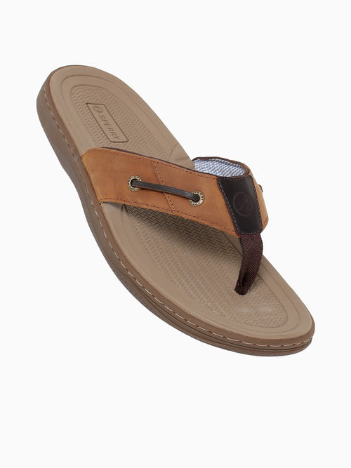 Baitfish Thong Brown Leather Brown / 7 / M