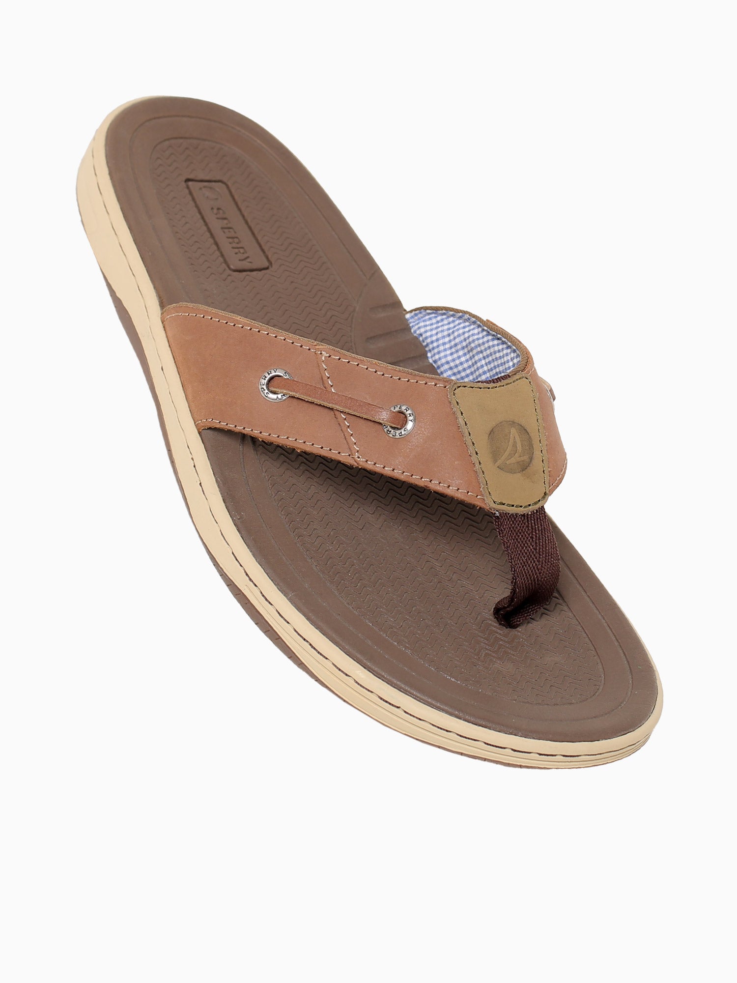 Baitfish Thong Tan Leather Tan / 7 / M