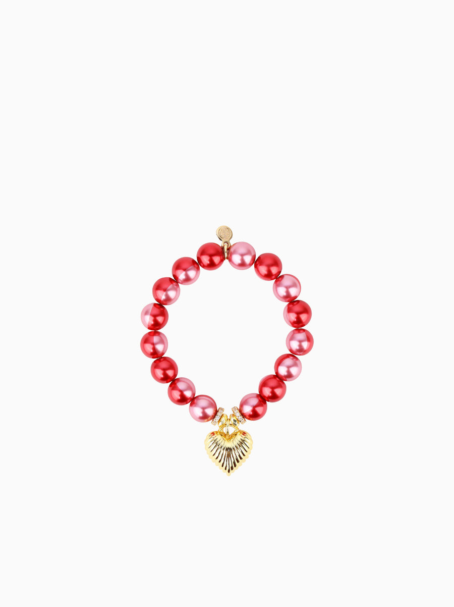 Coeur Beaded Bracelet Rouge Red / ONE