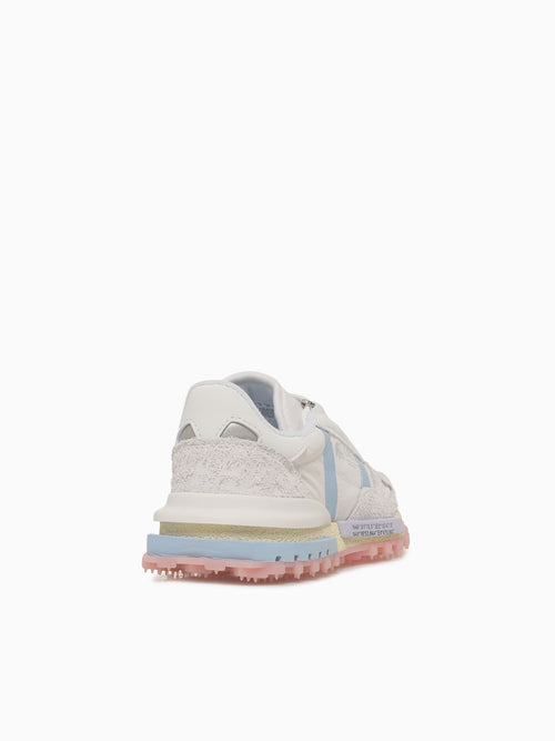 Elite Active Offwhite Blu mesh Suede