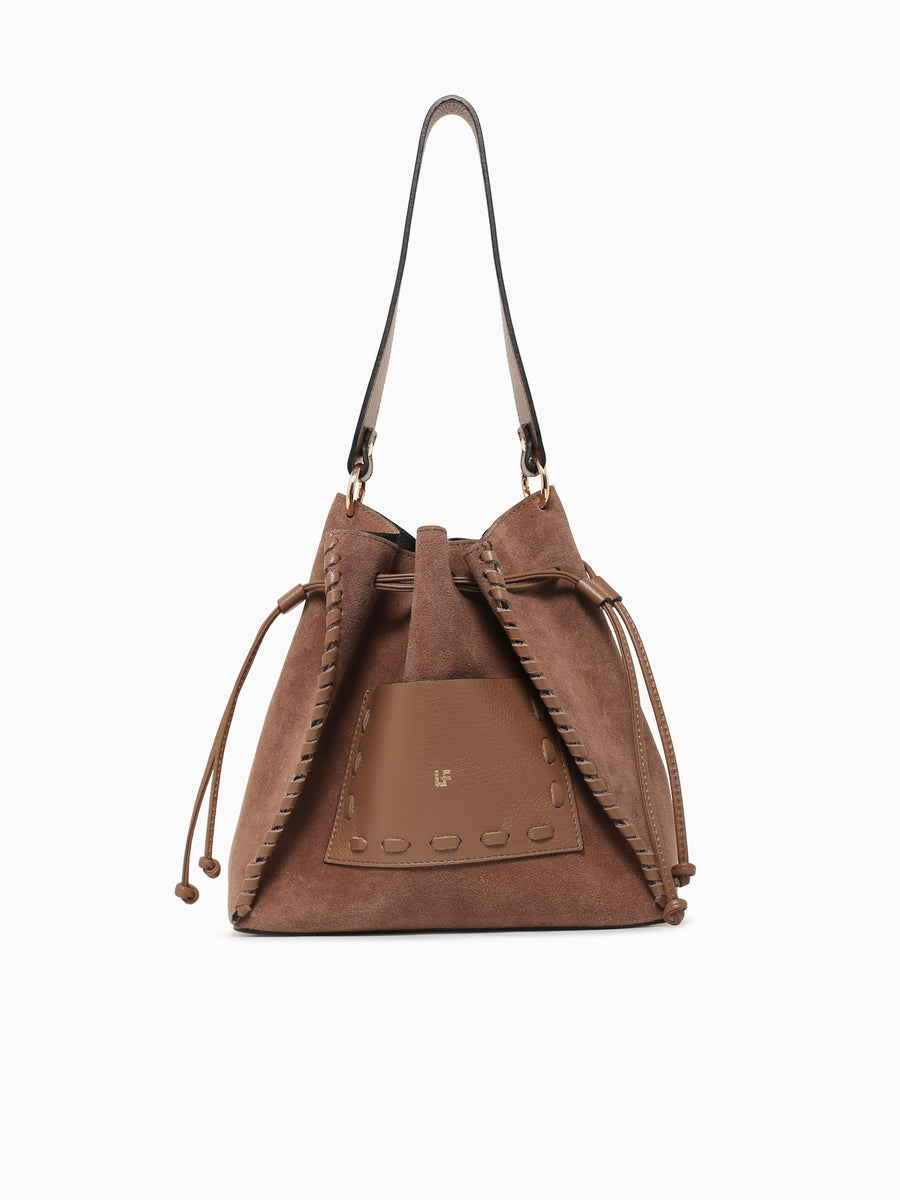 Ela Taupe Suede Leather Taupe