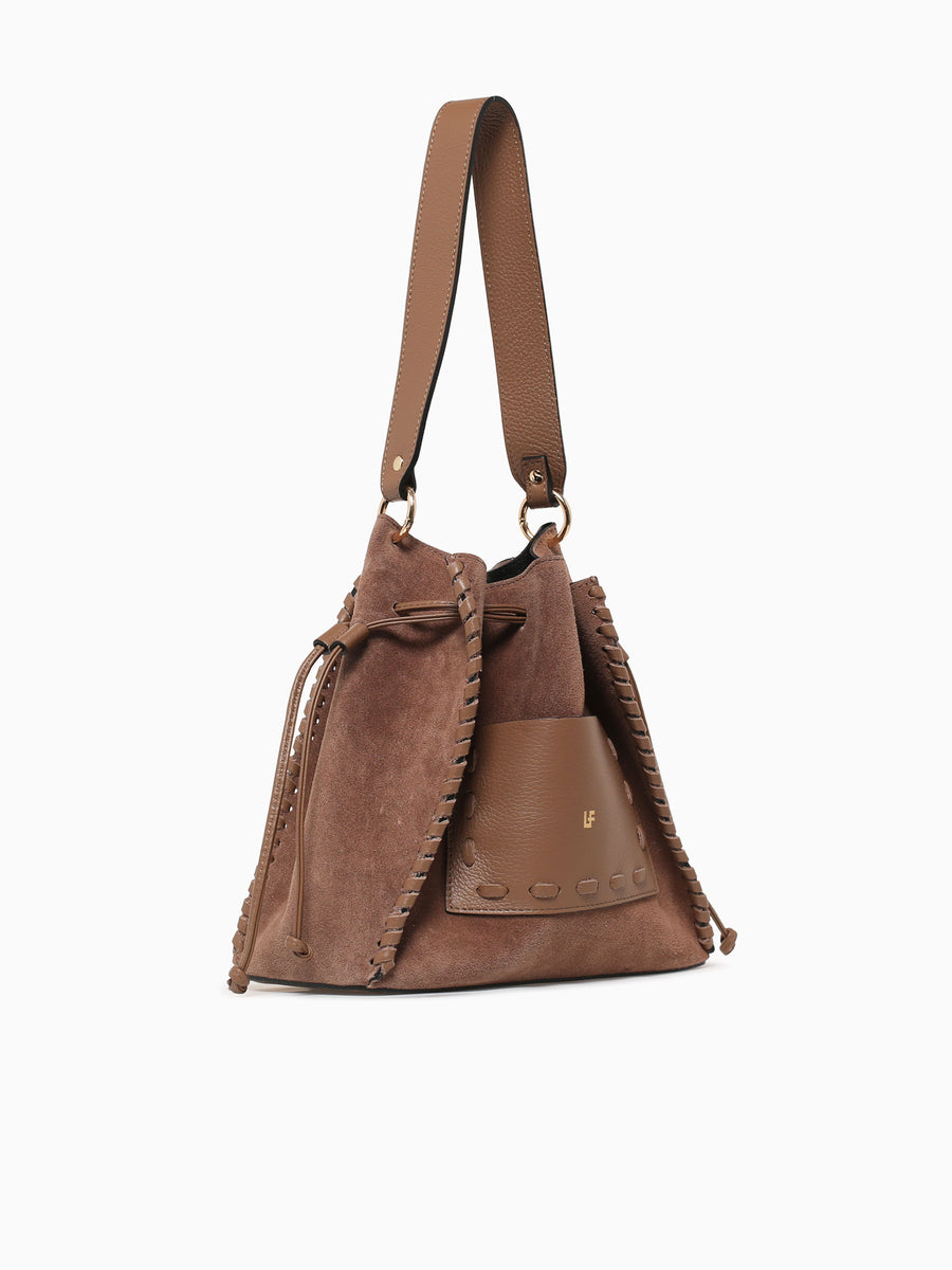 Ela Taupe Suede Leather Taupe