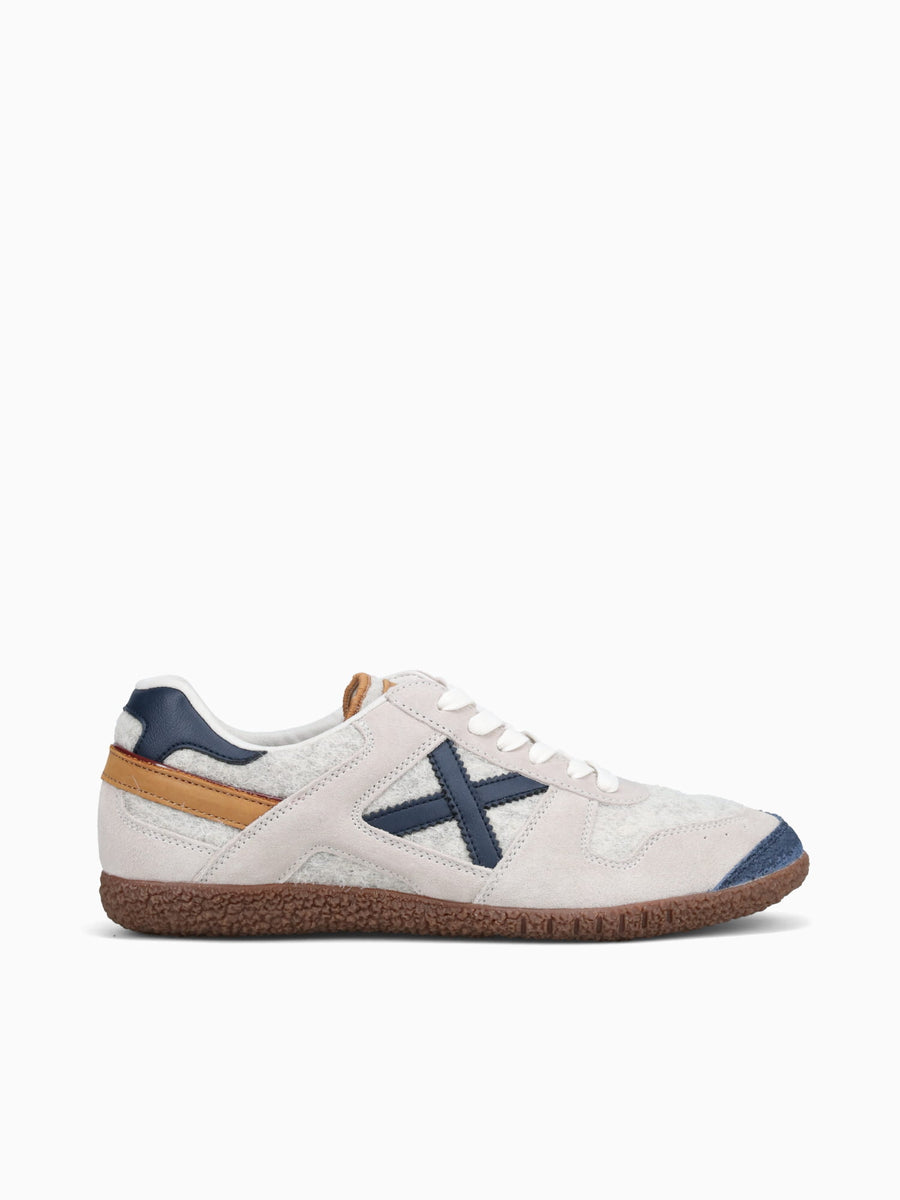 Goal Hielo Blanco Azul suede Fabric White / 40 / M