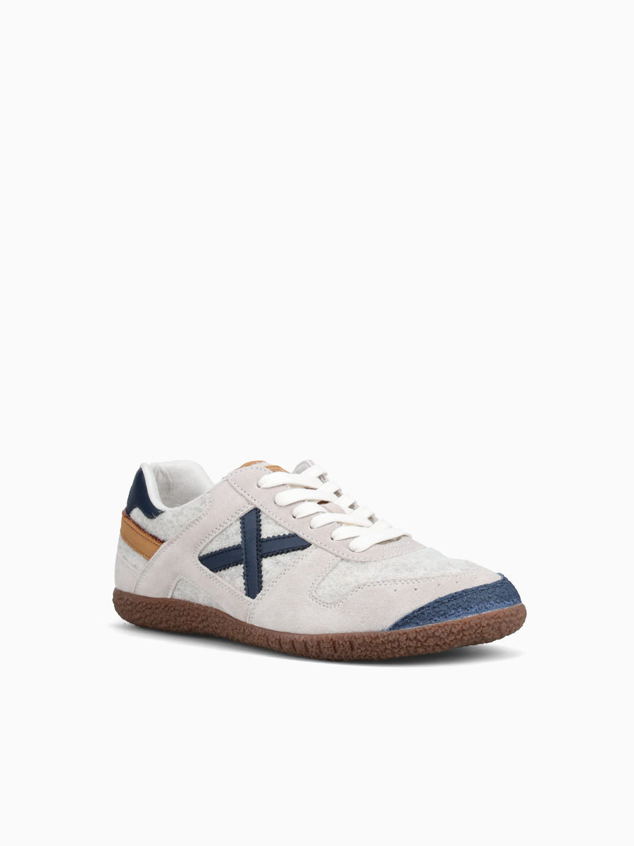 Goal Hielo Blanco Azul suede Fabric White / 40 / M