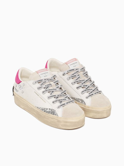 Distressed Platform White Beige Pink lea White / 36 / M