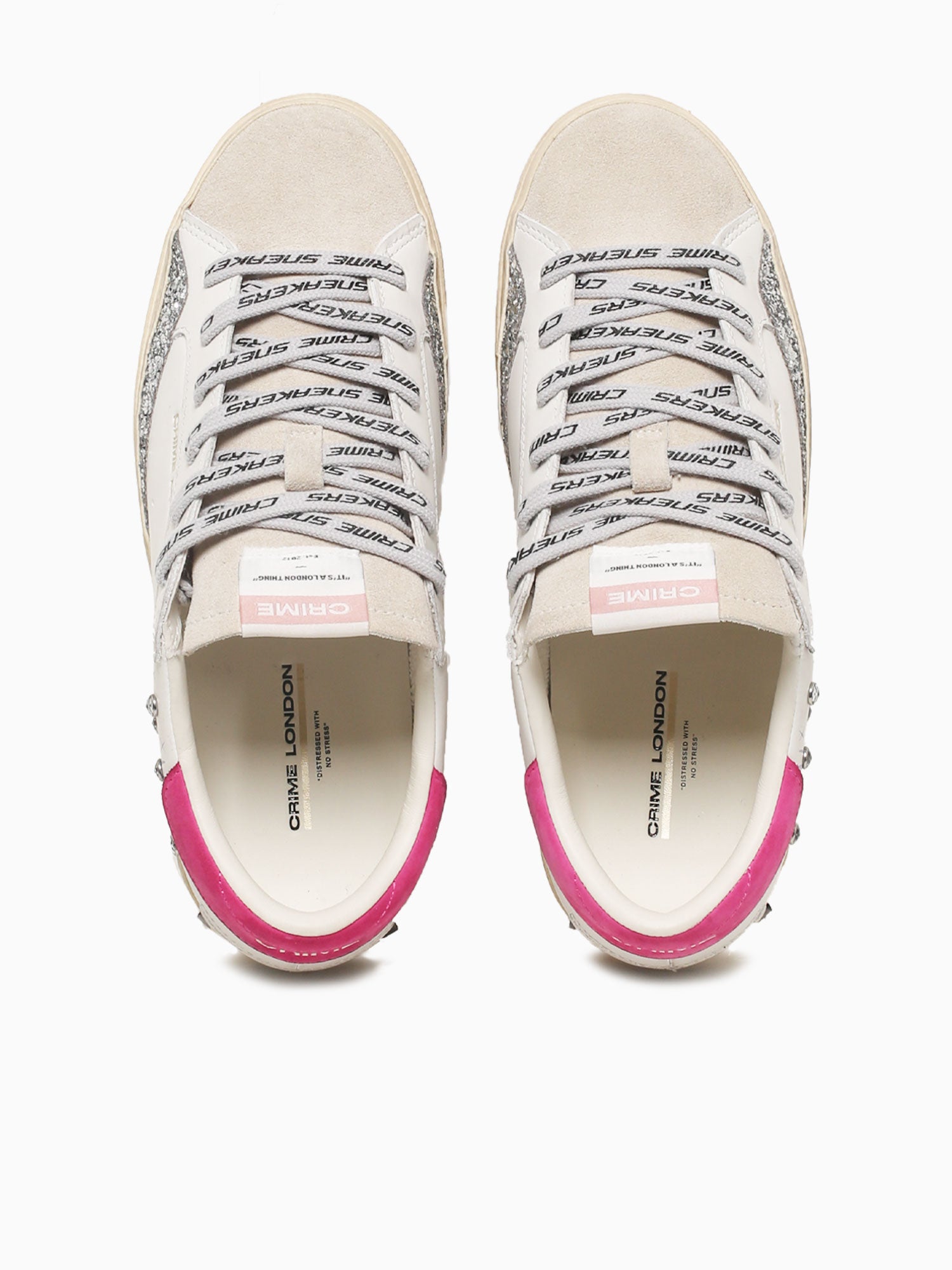 Distressed Platform White Beige Pink lea White / 36 / M