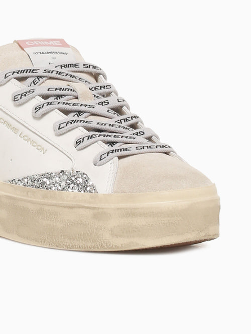 Distressed Platform White Beige Pink lea White / 36 / M