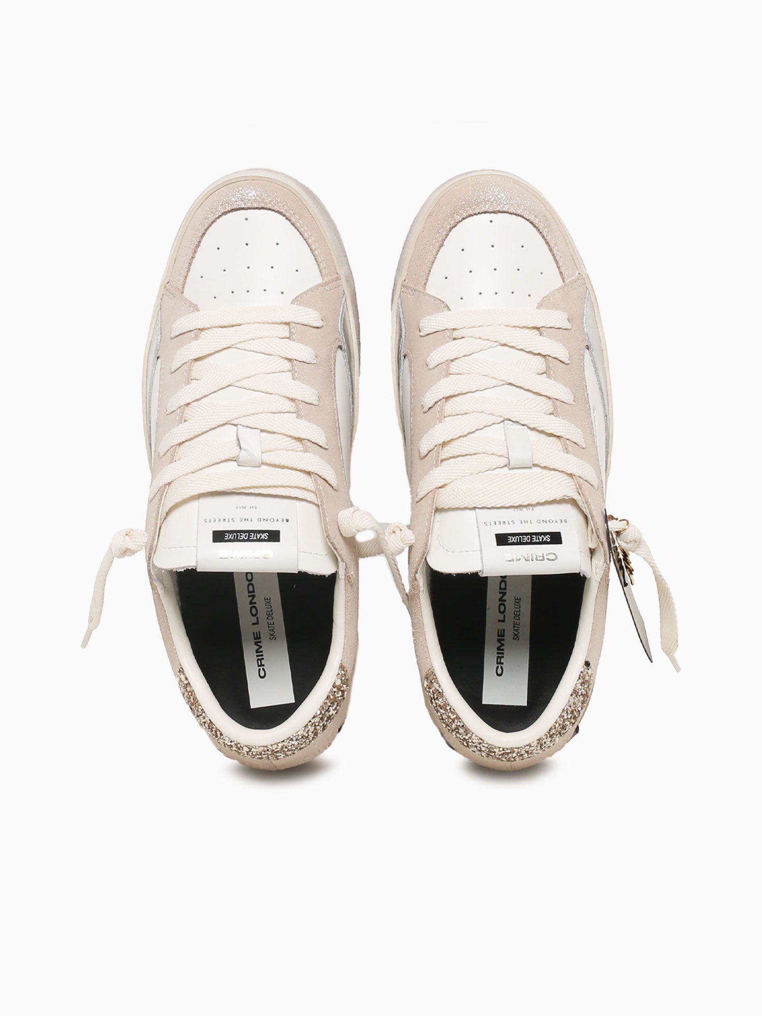 Sk8 Deluxe Heel Beige White suede Leathe Beige / 36 / M