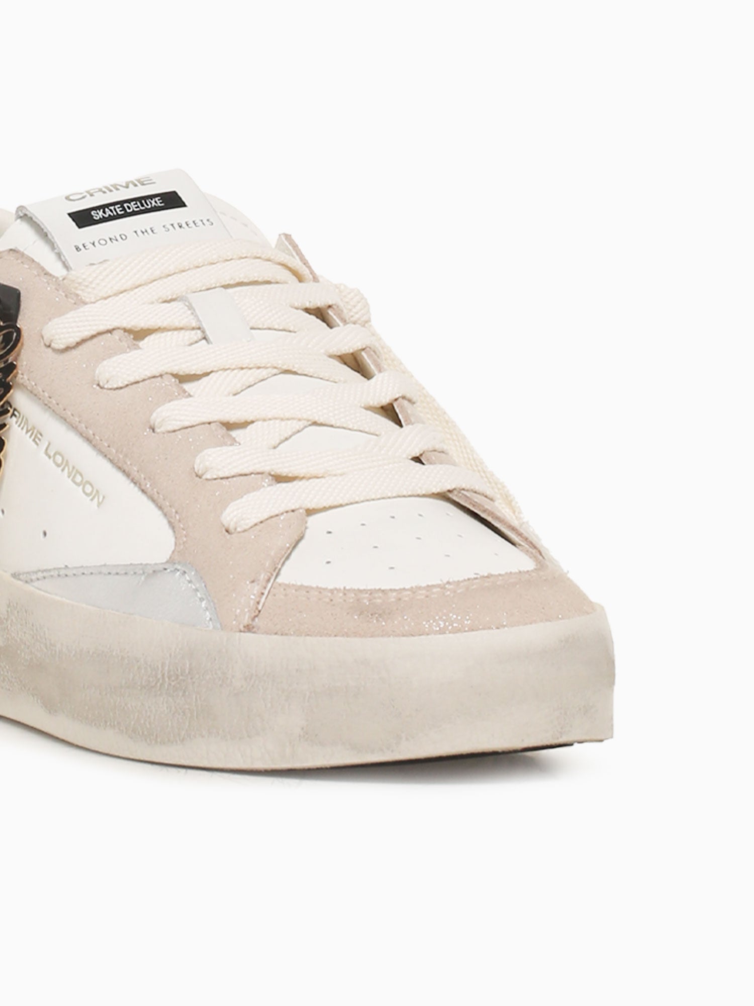 Sk8 Deluxe Heel Beige White suede Leathe Beige / 36 / M