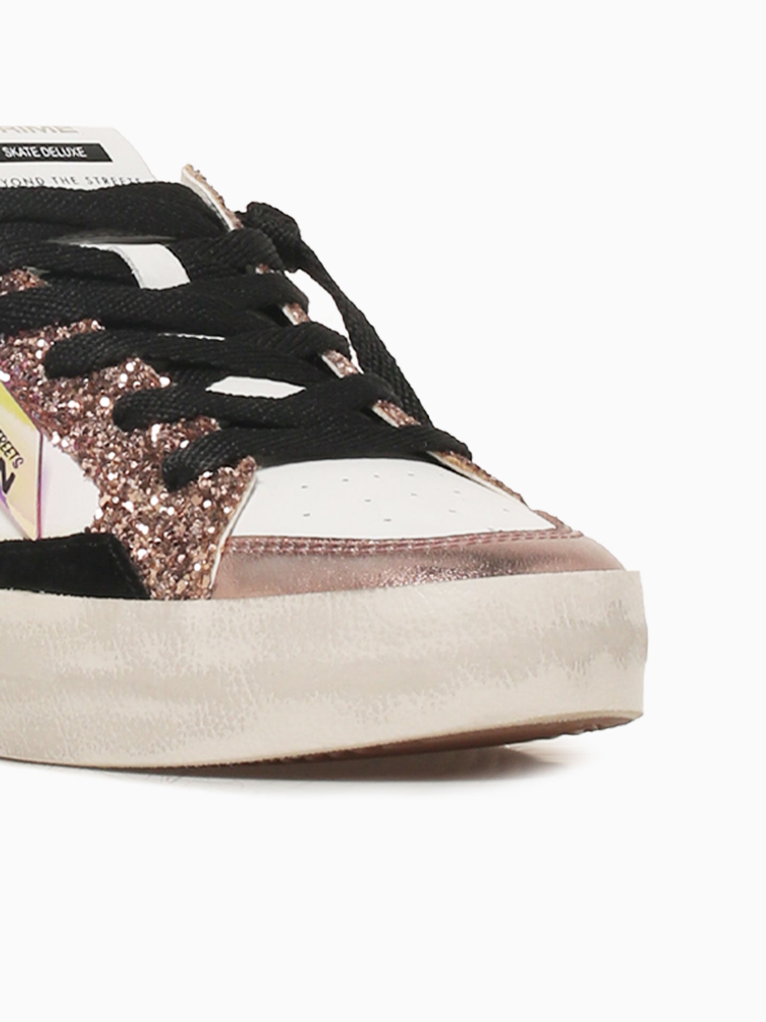 Sk8 Deluxe Bronze White leather Glitter Bronze / 36 / M