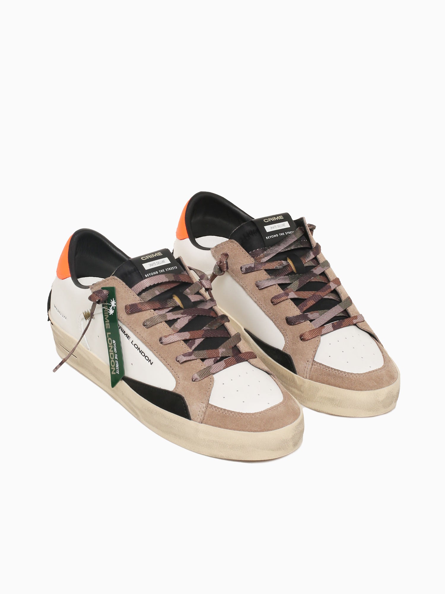 Sk8 Deluxe Beige White suede Leather Beige / 40 / M