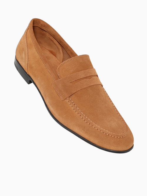Lastra Unlined Cognac Suede Tan / 7 / M