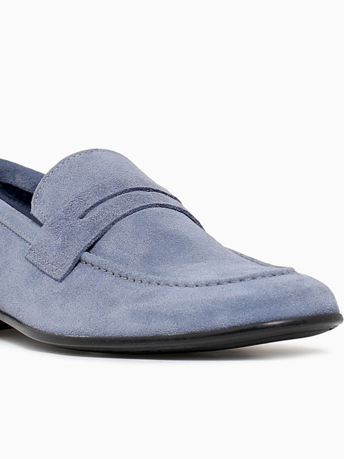 Lastra Unlined Lt.blue Suede Blue / 7 / M