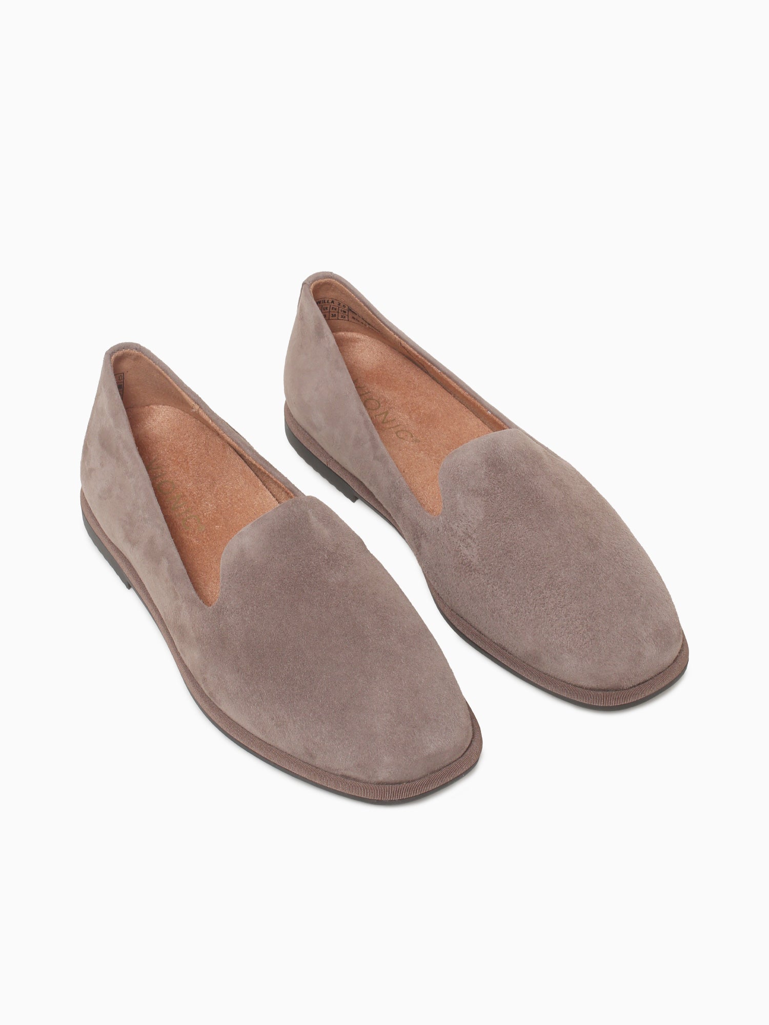 VIONIC|Willa 2.0 アーモンドトゥ ローファー J5395L2200 Willa 2.0 Driftwood Suede J5395l2200– La Favorita