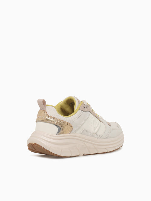 Walk Max Skyline Ivory Gold leather Off White / 5 / M