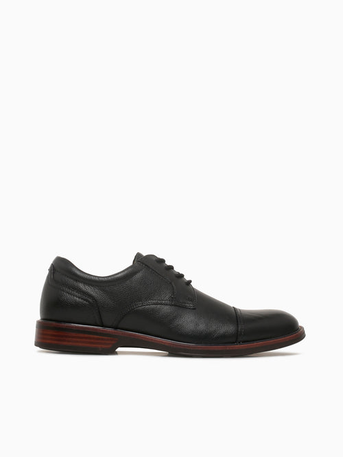 Traveler Cap Toe Black Milled Leather Black / 7 / M