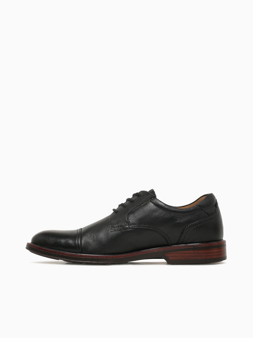 Traveler Cap Toe Black Milled Leather Black / 7 / M