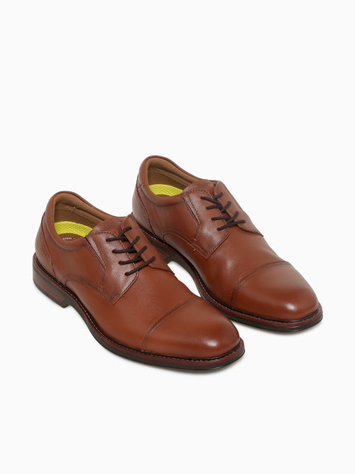 Traveler Cap Toe Cognac Milled Leather Cognac / 7 / M