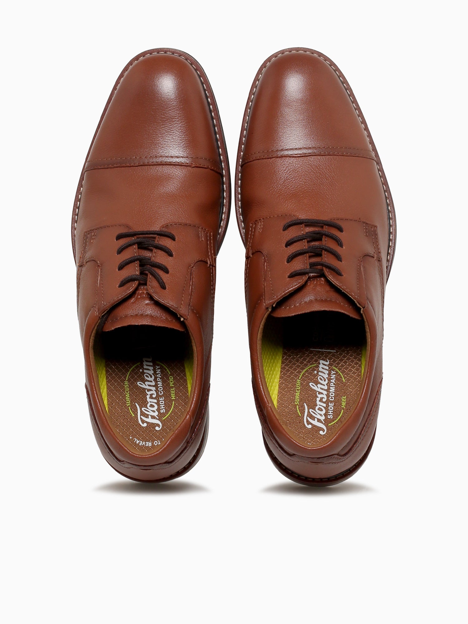 Traveler Cap Toe Cognac Milled Leather Cognac / 7 / M