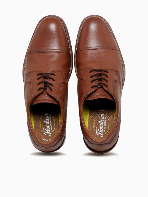 Traveler Cap Toe Cognac Milled Leather Cognac / 7 / M