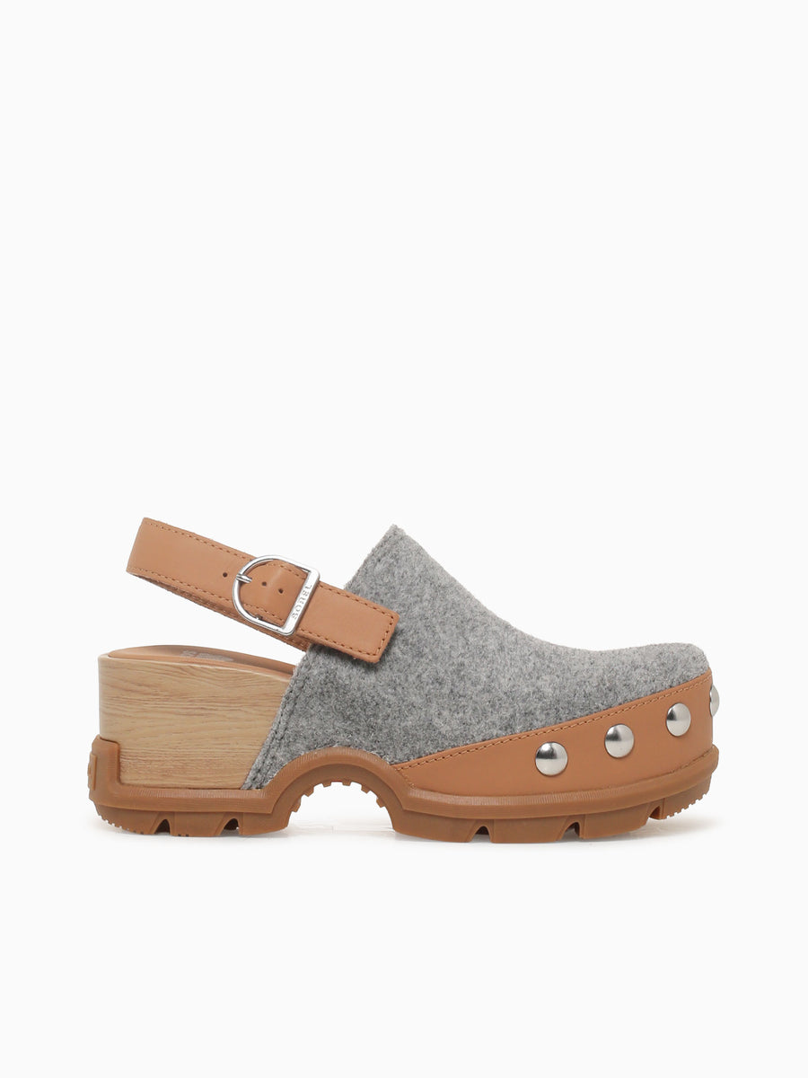 Roam'n Clog Felt Tawny Buff Gum fabric Light Grey / 5 / M
