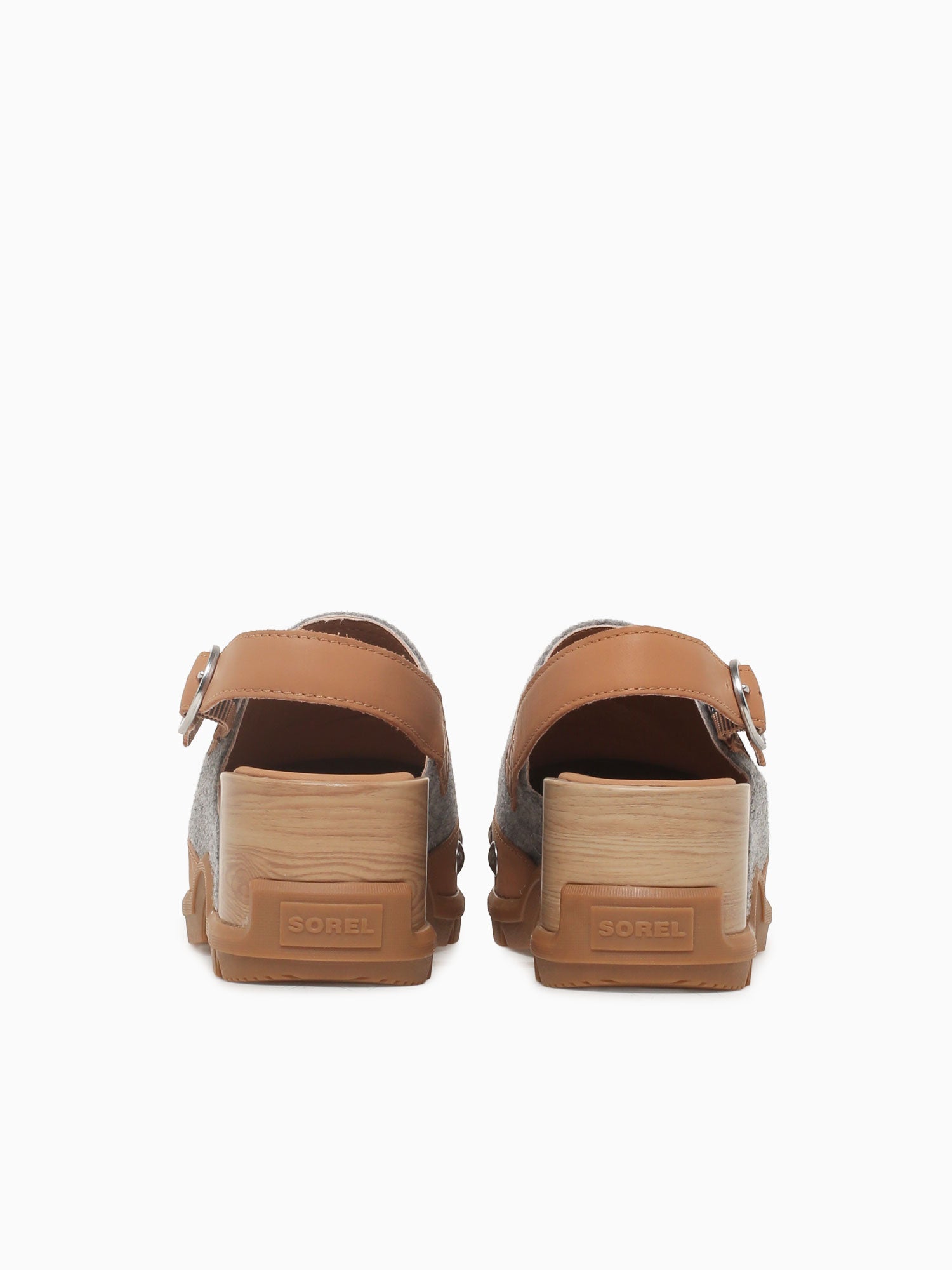 Roam'n Clog Felt Tawny Buff Gum fabric Light Grey / 5 / M