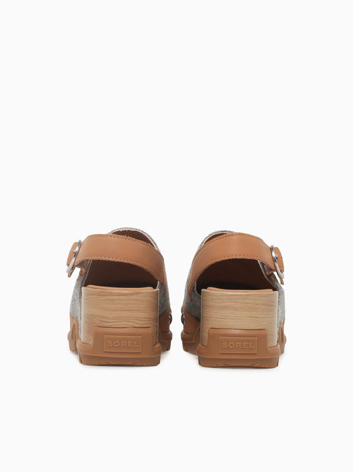 Roam'n Clog Felt Tawny Buff Gum fabric Light Grey / 5 / M