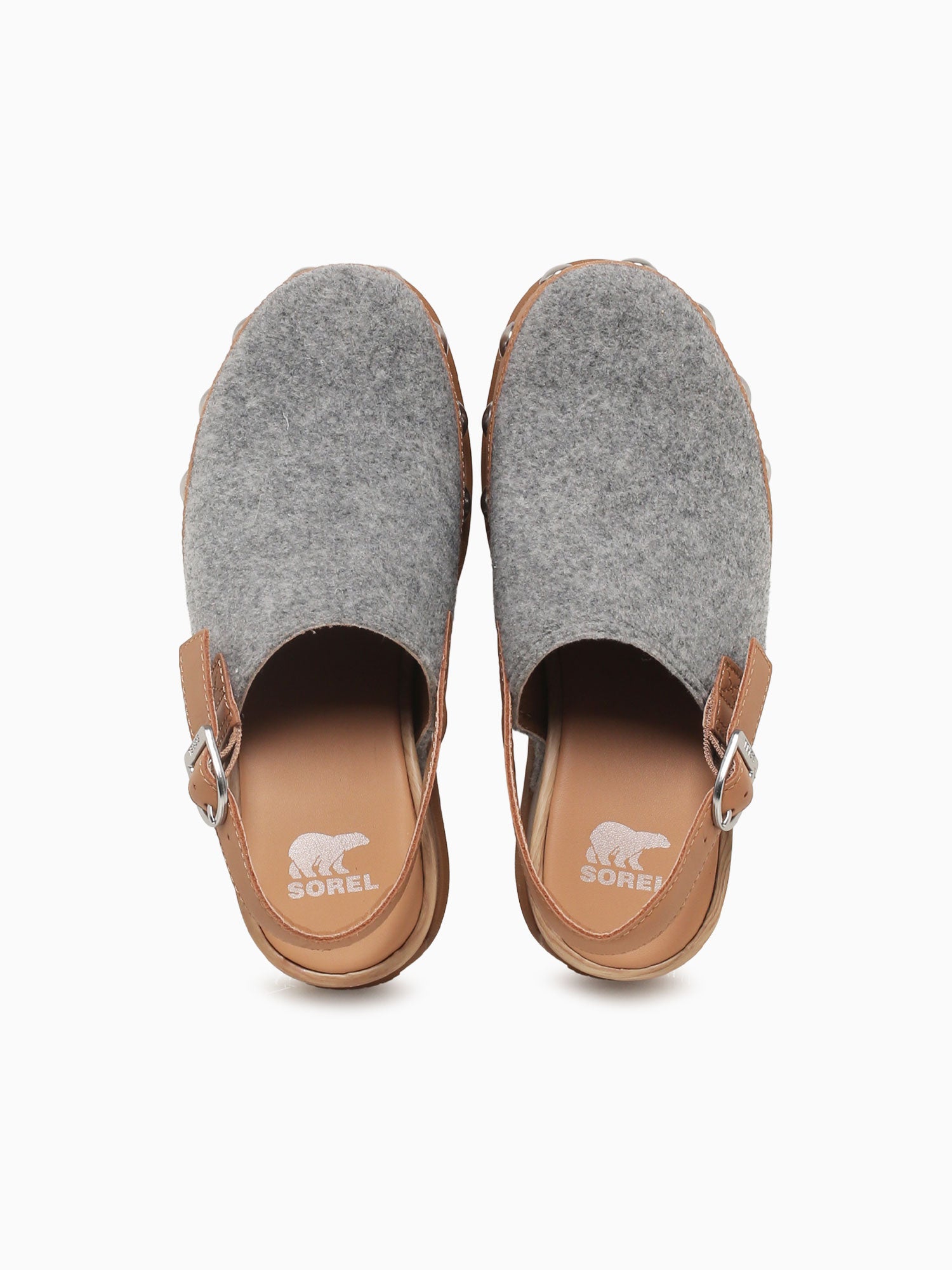 Roam'n Clog Felt Tawny Buff Gum fabric Light Grey / 5 / M
