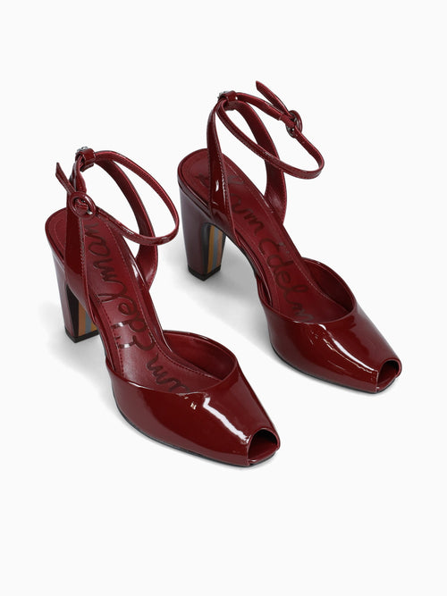 Wrenna French Merlot Dress Patent Red / 5 / M
