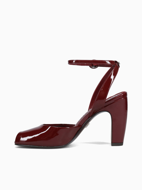 Wrenna French Merlot Dress Patent Red / 5 / M