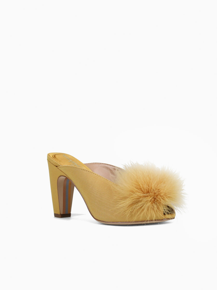 Witney Deep Mustard Moire Silk Yellow / 5 / M