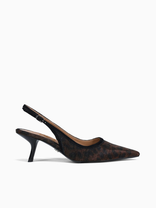 Bianka Sling Brown Glitz Leopard Brown / 5 / M