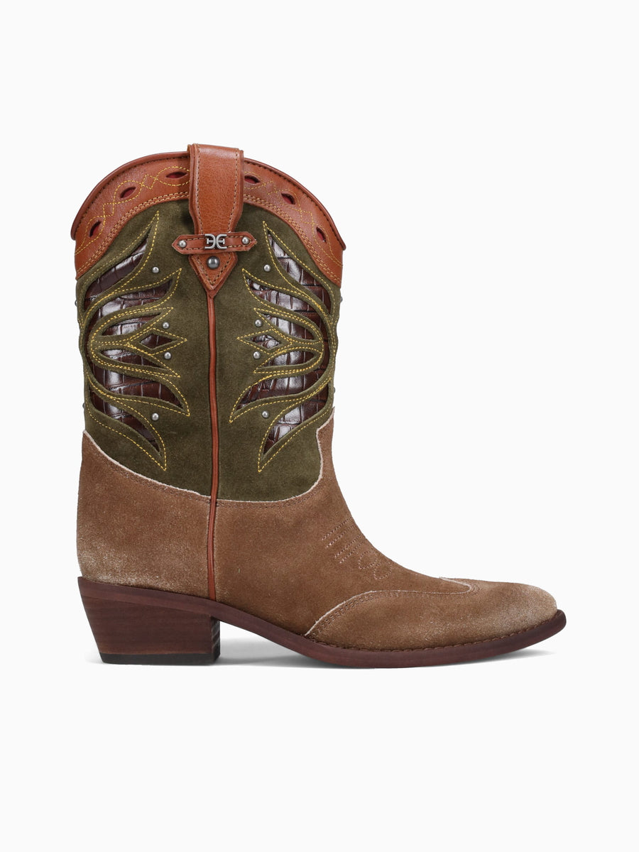 Rylin Terra Toffee Olive suede Western Brown / 5 / M