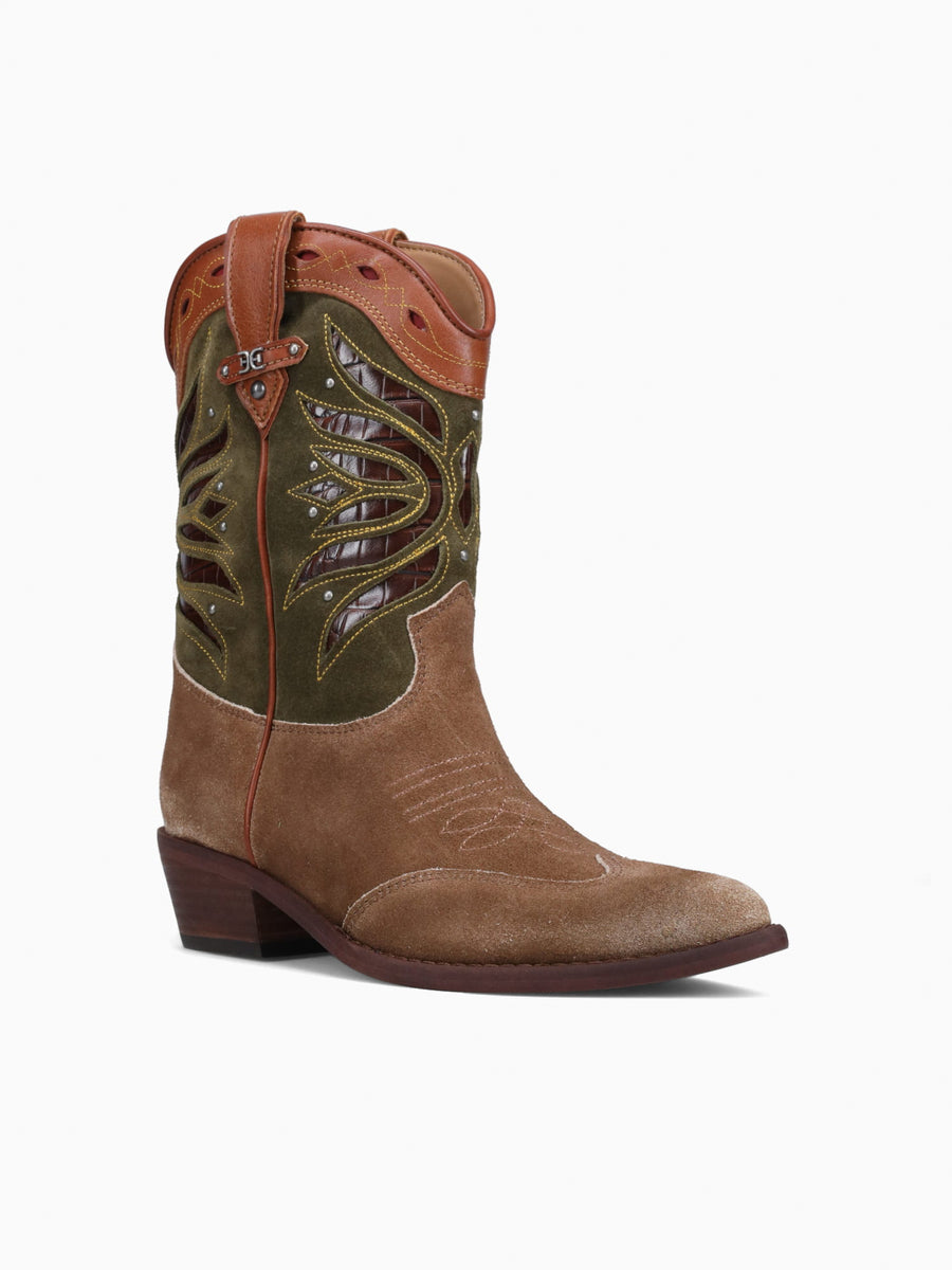 Rylin Terra Toffee Olive suede Western Brown / 5 / M