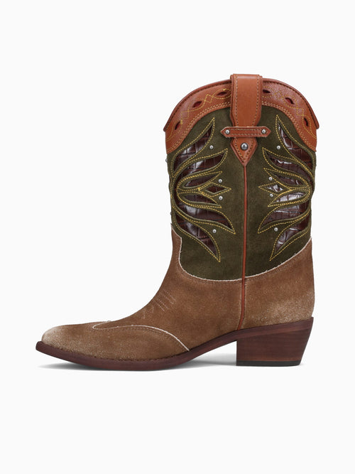 Rylin Terra Toffee Olive suede Western Brown / 5 / M