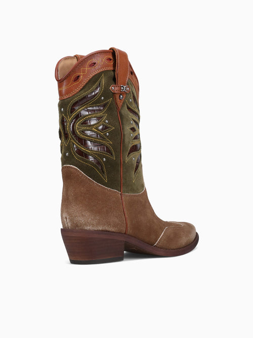 Rylin Terra Toffee Olive suede Western Brown / 5 / M