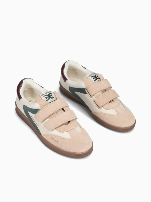 Talia Ivory Sesame Green suede Leather Off White / 5 / M