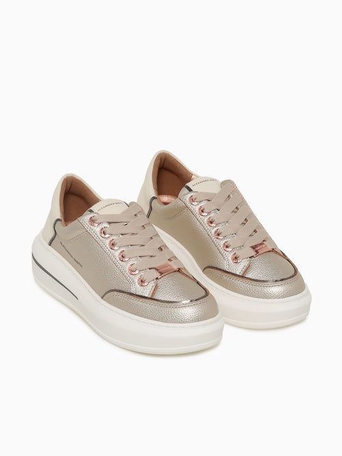 Lancaster Woman Gold White Leather Gold / 36 / M