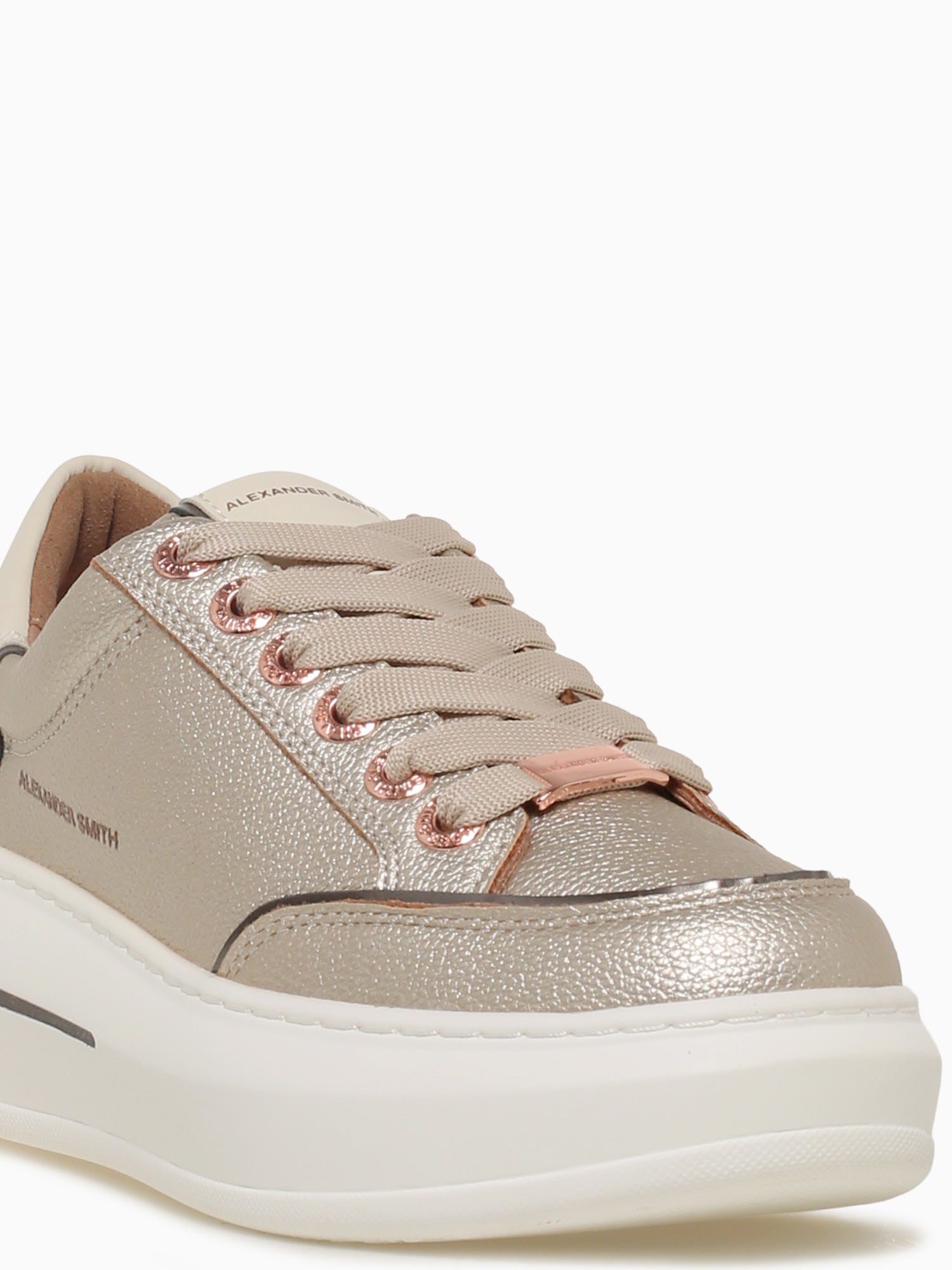 Lancaster Woman Gold White Leather Gold / 36 / M