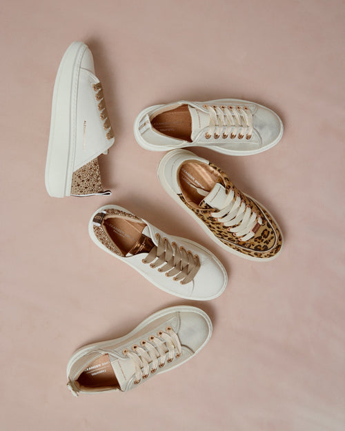 Lancaster Woman Mac Sand Offwht Leopard