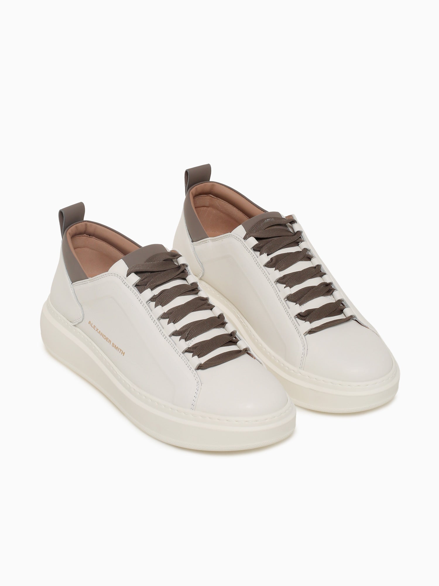 Wembley Man White Brown  Leather Brown / 40 / M