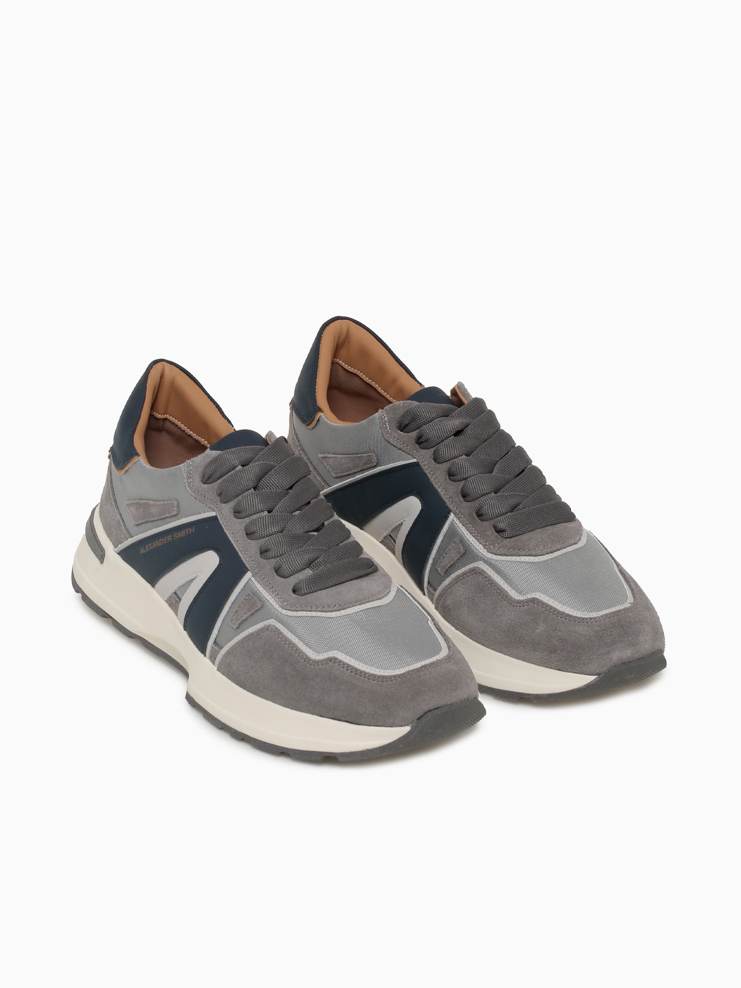 Liverpool Man  Light Grey Blue Leather Grey / 40 / M