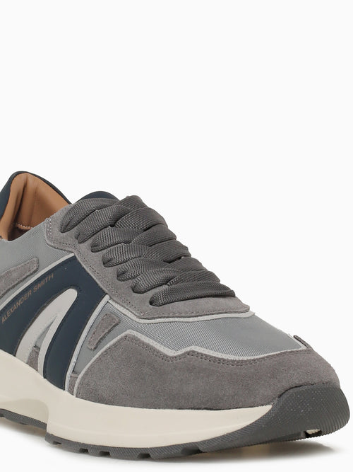 Liverpool Man  Light Grey Blue Leather Grey / 40 / M