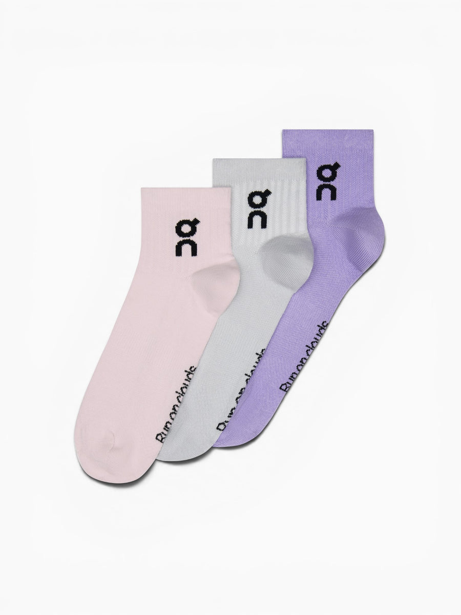Logo Sock Mid 3p Orchid Bloom cotton Light Purple / XS
