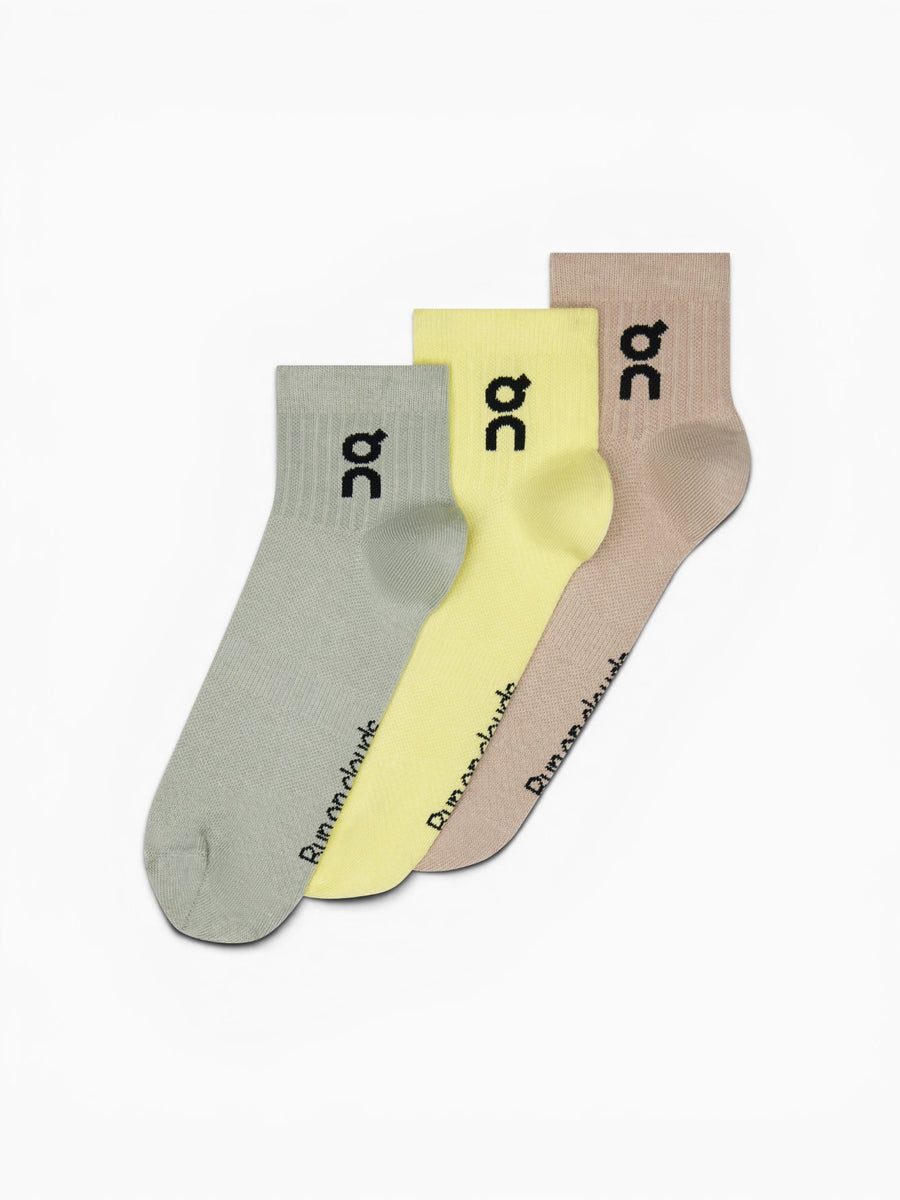 Logo Sock High 3p Lemonade Tin cotton Light Yellow / XS